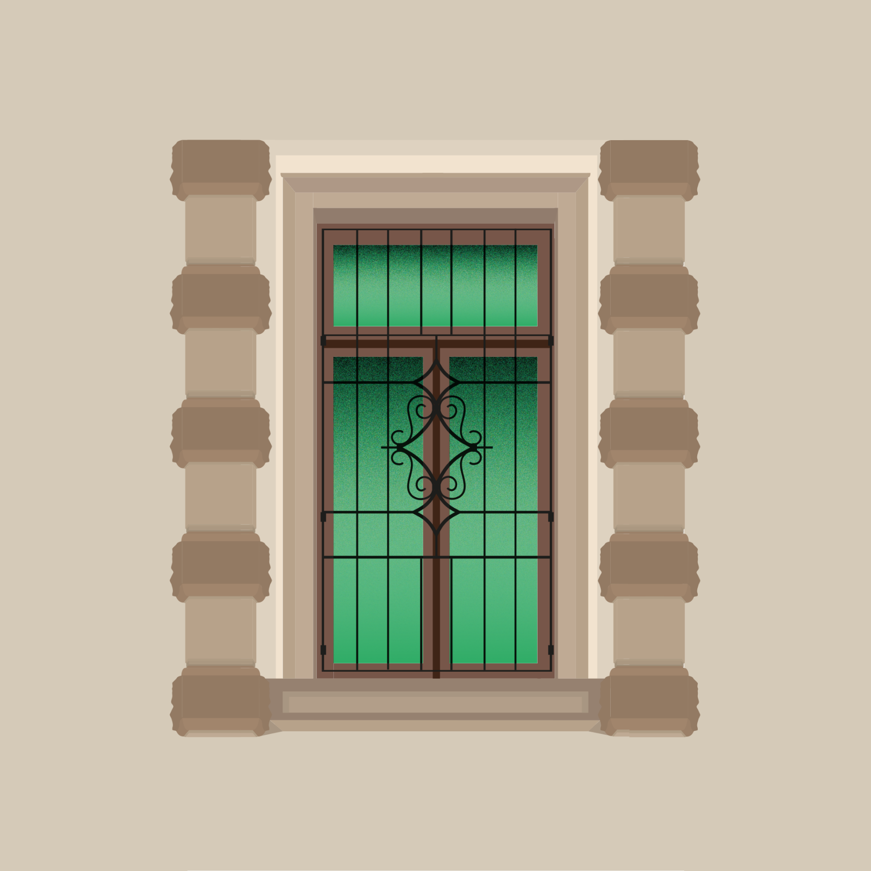 Illustration von einem Fenster